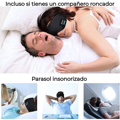 Antifaz para dormir con bocinas bluetooth