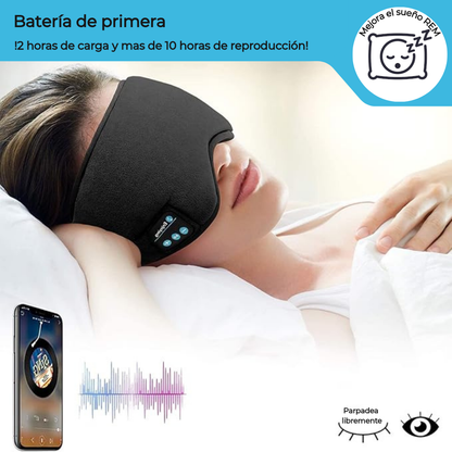 Antifaz para dormir con bocinas bluetooth