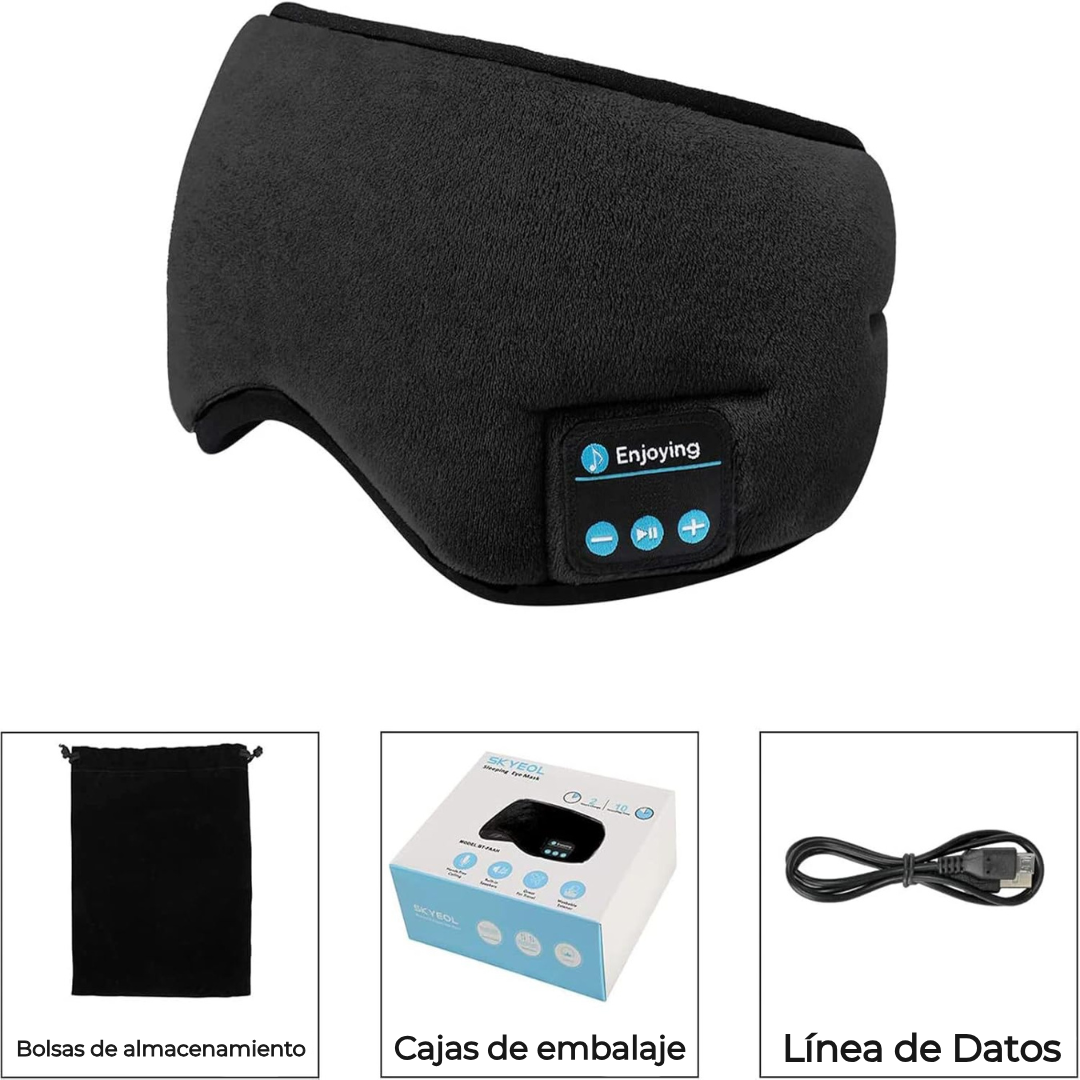 Antifaz para dormir con bocinas bluetooth